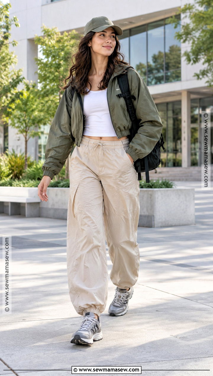 Trail Sneakers With Parachute Pants - 15 Back To School Footwear Style Ideas