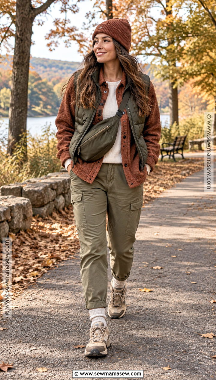 Trail Sneakers With Utility Pants - 20 Fall Sneaker Outfits for Women
