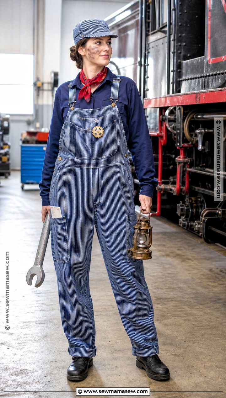Train Mechanic Costume With Railroad Overalls - 30 mechanic costume ideas