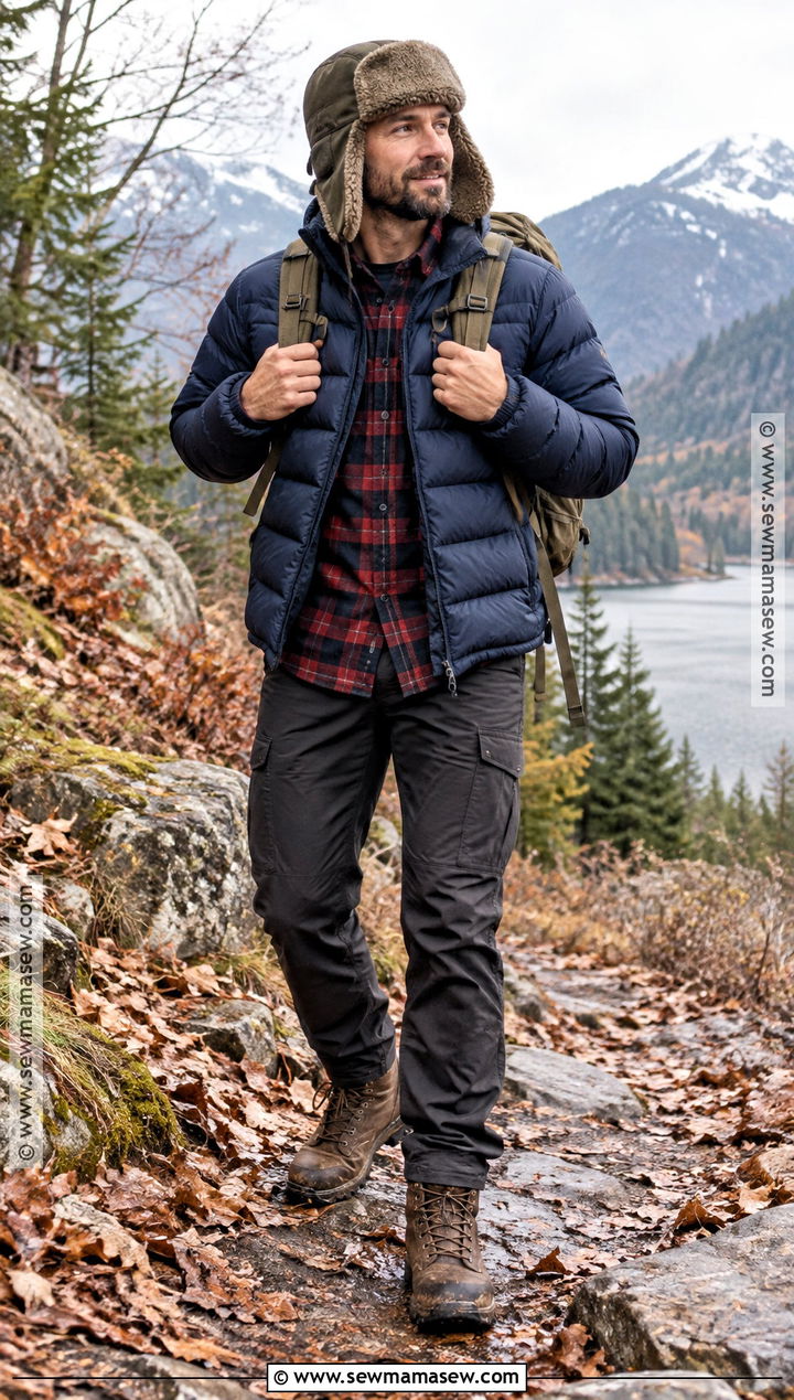 Trapper Hat With Puffer Jacket - 15 Fall Hats for Men