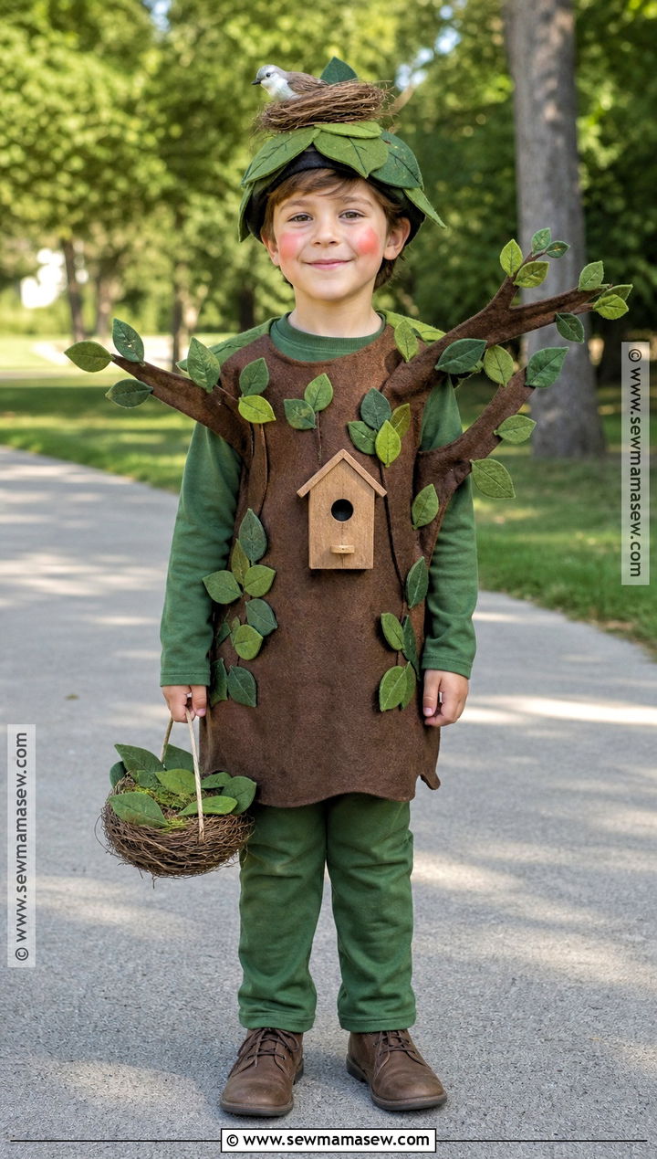 Tree Costume With Birdhouse - 30 tree costume ideas for kids
