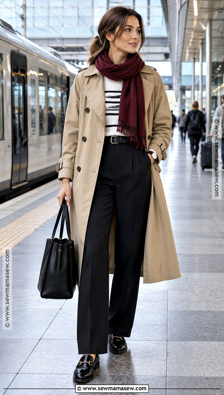 Trench Coat And Black Trousers Fall Outfit - 15 fall 2026 outfit ideas