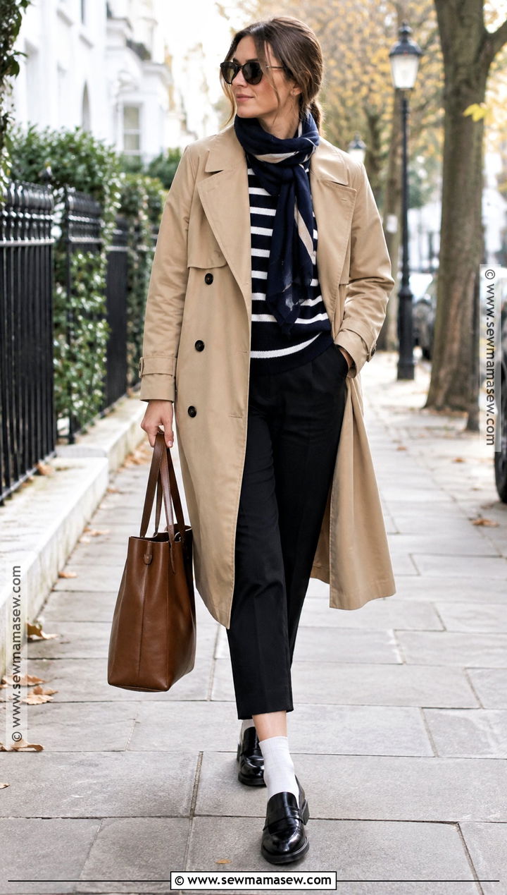 Trench Coat And Loafers Fall Outfit - 25 trending fall outfits