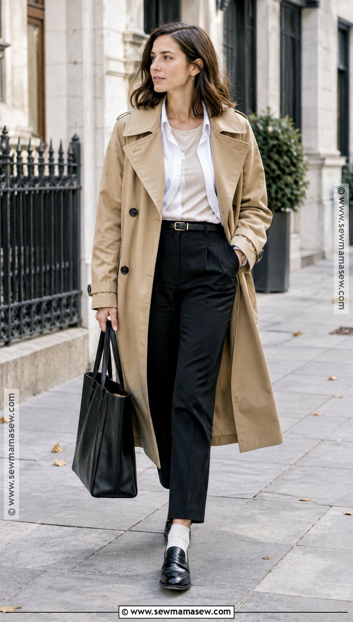 Trench Coat And Loafers Fall Outfit - 25 dope fall outfits