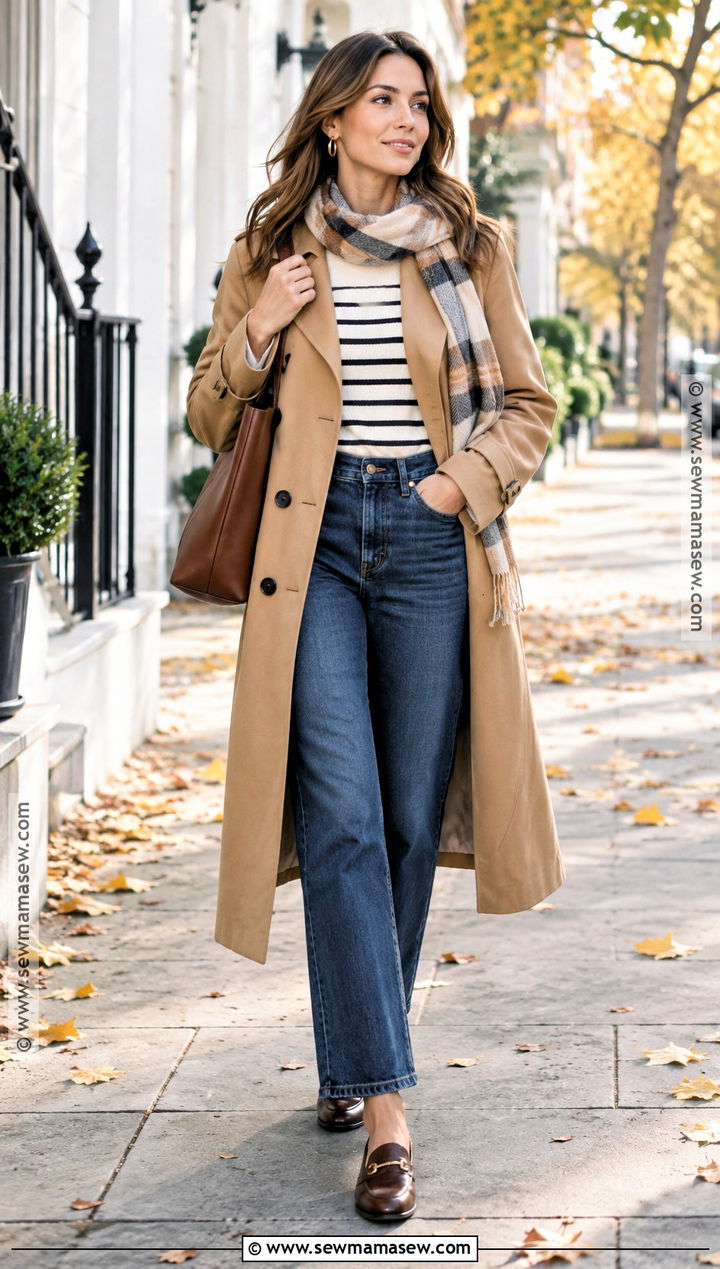 Trench Coat And Straight Leg Jeans Outfit - 15 Fall Fits 2026