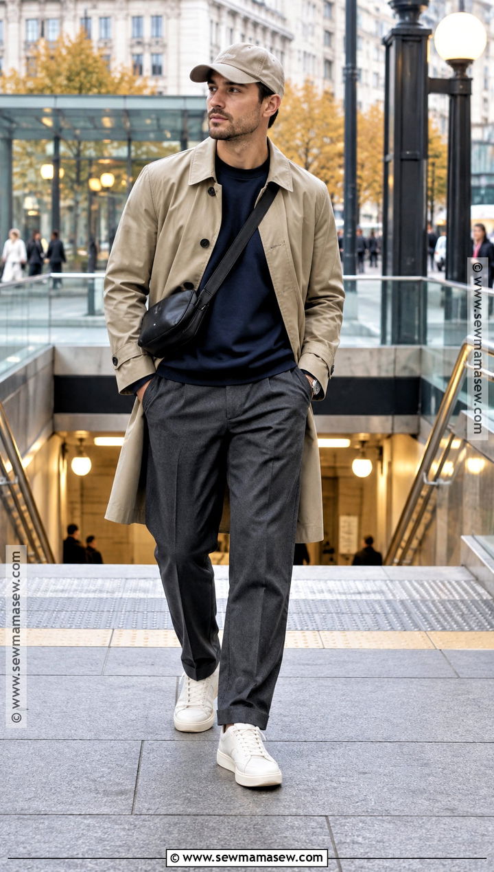 Trench Coat And Sweatshirt Autumn Outfit - 15 Men Style Outfits Autumn 2026