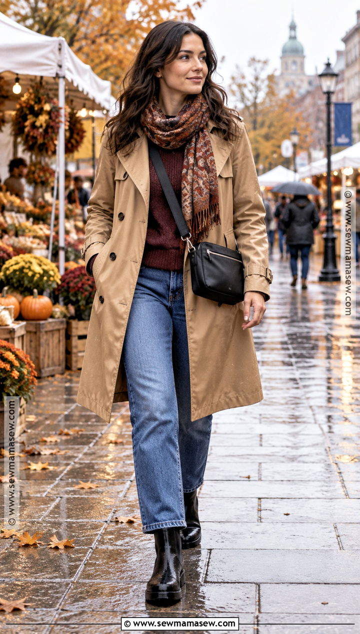 Trench Coat Autumn Festival Outfit - 25 autumn festival outfit ideas