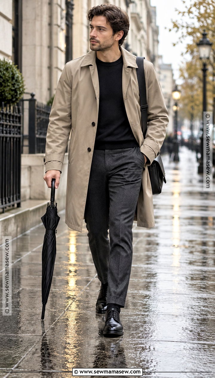 Trench Coat Autumn Outfit - 15 Minimalist Autumn Outfit Ideas for Men
