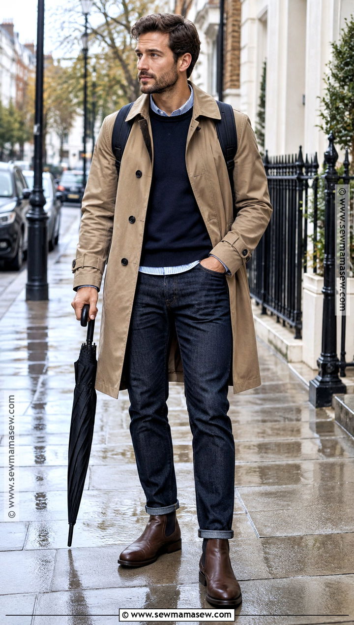 Trench Coat Autumn Outfit - 15 autumn aesthetic clothes for men