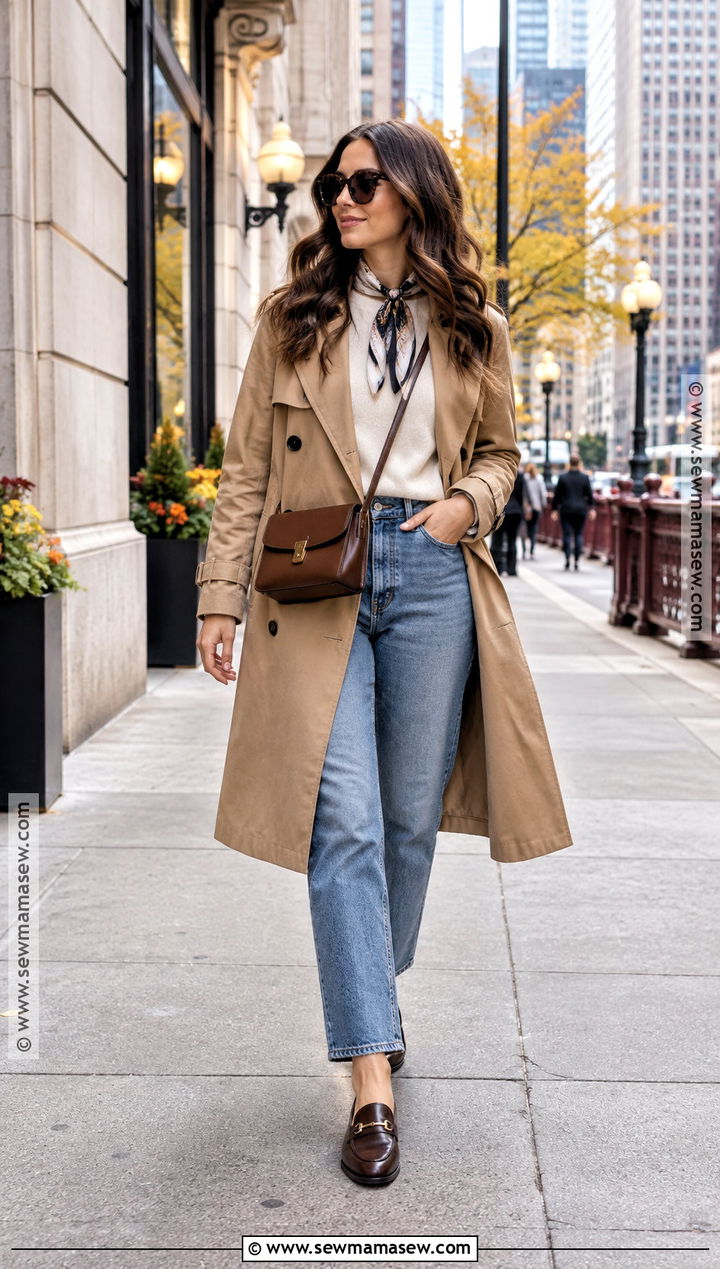 Trench Coat Chicago Fall Outfit - 15 fall outfits in chicago