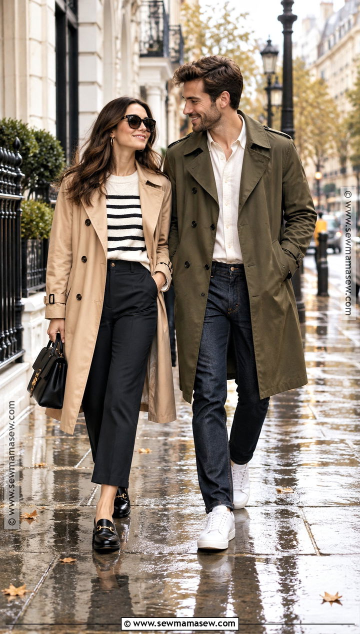 Trench Coat Couple Fall Outfit - 20 cute couple fall outfits