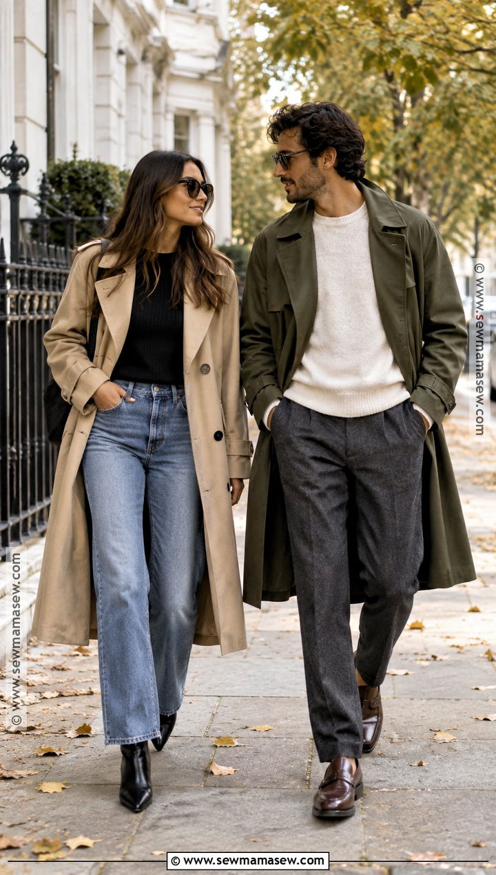 Trench Coat Fall Couples Photoshoot Outfit - 25 fall couples photoshoot outfits