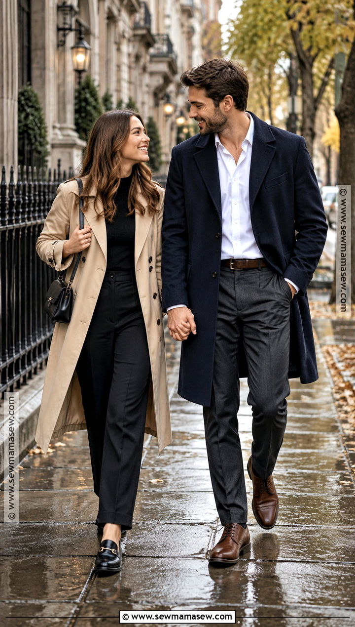 Trench Coat Fall Engagement Outfit - 15 engagement session outfits fall