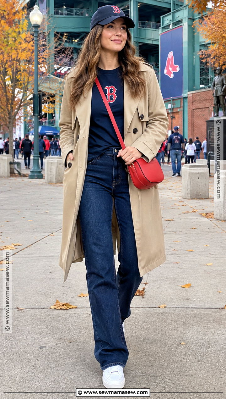 Trench Coat Fall Game Day Outfit - 25 Fall Game Day Outfit Ideas