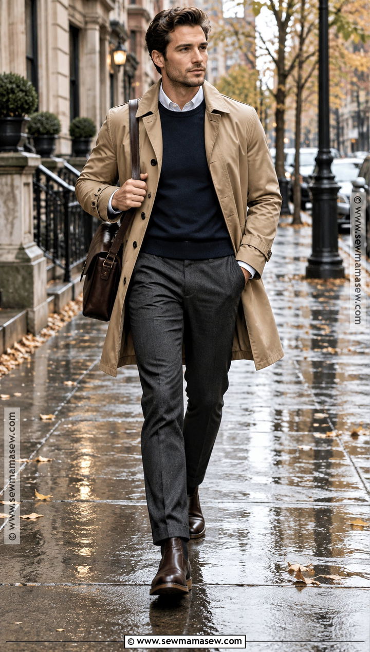 Trench Coat Fall Outfit - 20 fall style ideas for men