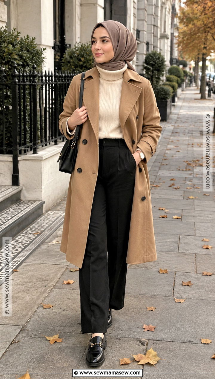 Trench Coat Hijab Outfit - 15 hijab outfit autum ideas