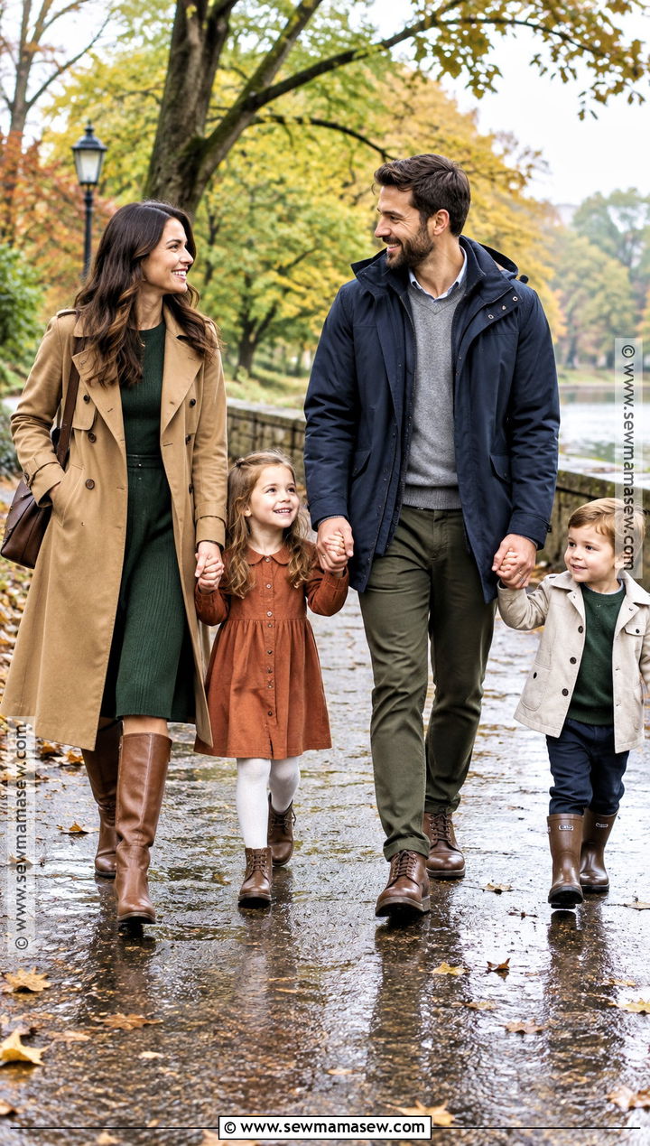 Trench Coat October Family Photo Outfits - 25 october family photos outfits