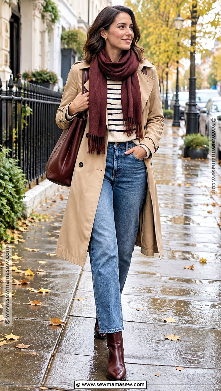 Trench Coat With Ankle Boots - 25 fall outfits boots