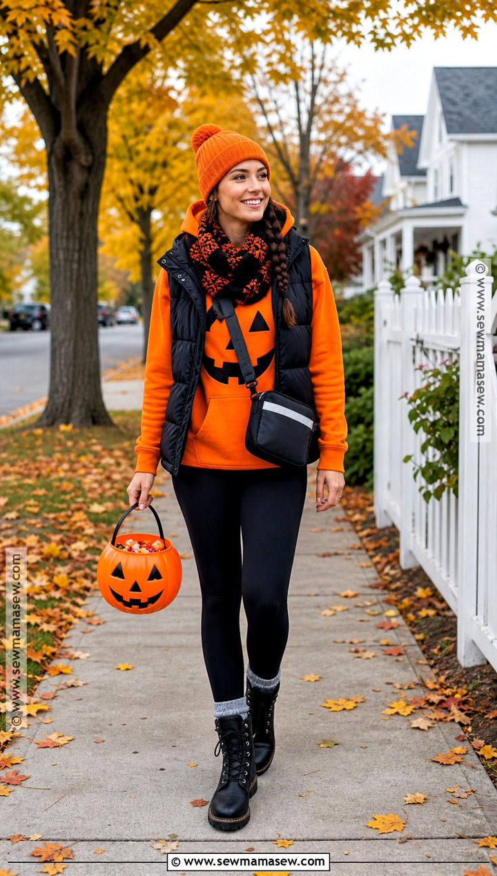 Trick Or Treating Halloween Outfit With Puffer Vest - 50 halloween outfits