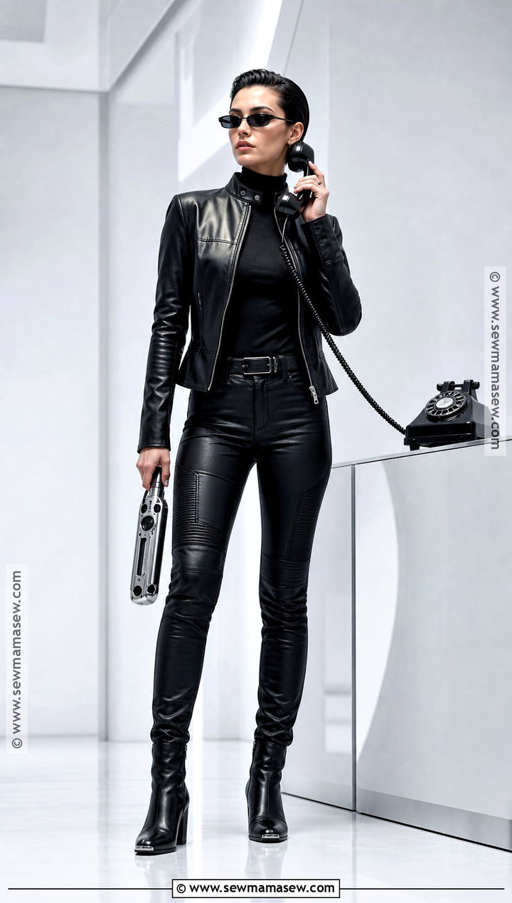 Trinity Black Vinyl Costume - 35 Movie Characters Costumes