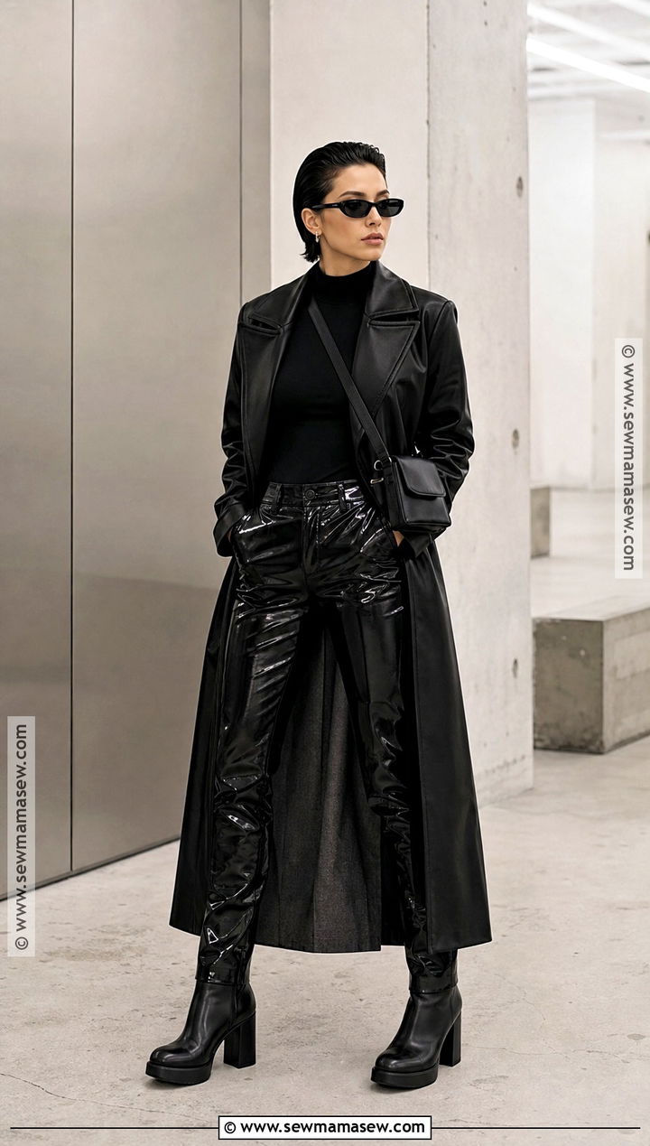 Trinity Black Vinyl Costume - 35 iconic movie characters costumes
