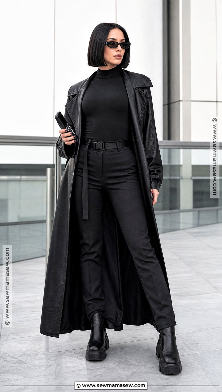 Trinity Costume With Black Trench Coat - 35 all black costume ideas