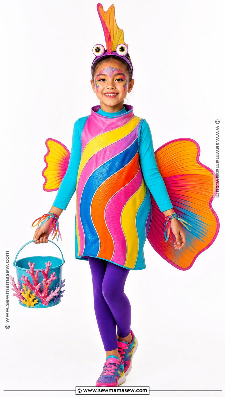 Tropical Fish Costume With Bright Stripes - 30 fish costume ideas for kids