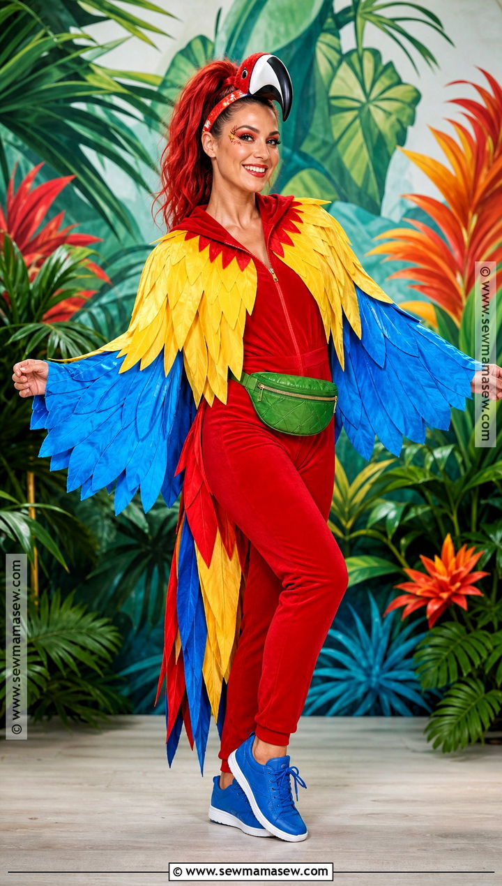 Tropical Macaw Bird Costume - 30 bird halloween costume ideas