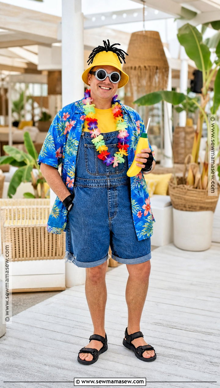 Tropical Minion Costume With Hawaiian Shirt - 30 minons outfit costume ideas