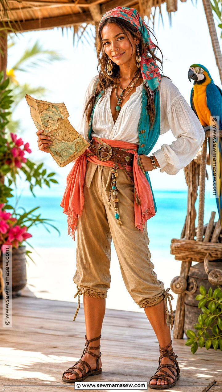 Tropical Pirate Costume - 50 pirate costume ideas for women
