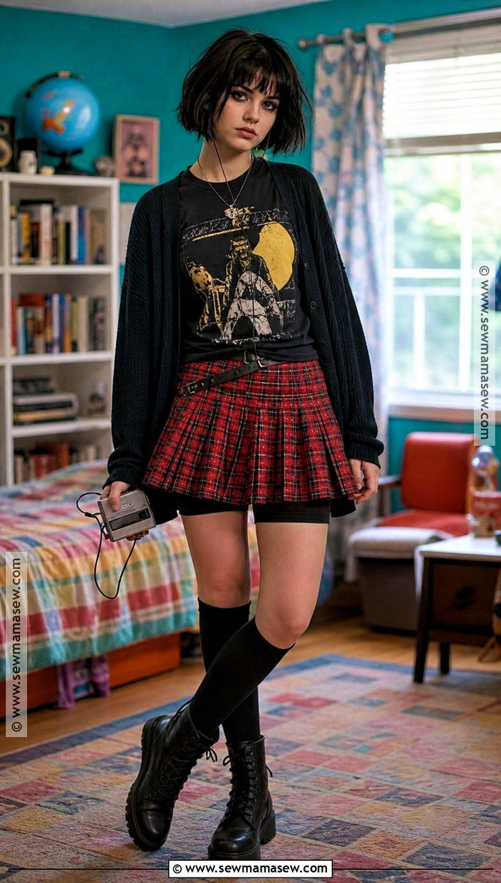 Trudi Grunge Schoolgirl Costume - 30 pulp fiction halloween costume ideas