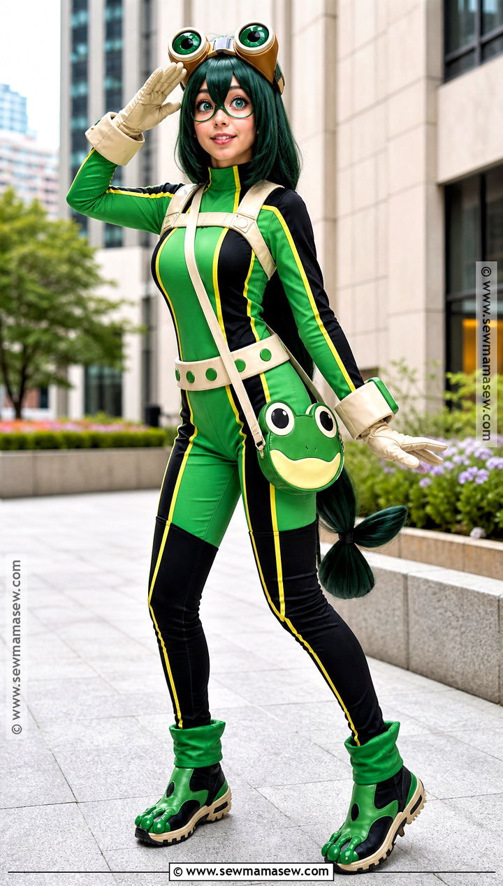 Tsuyu Asui Cosplay With Green Bodysuit - 30 seeu cosplay ideas