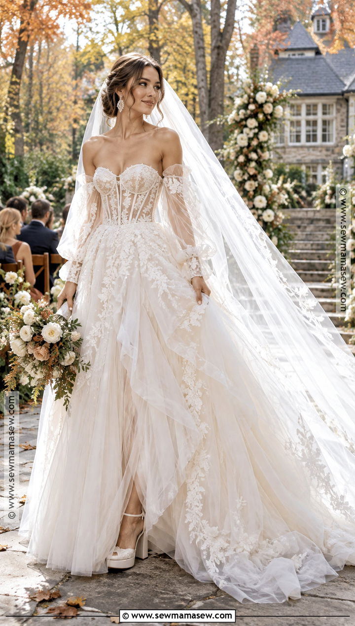 Tulle Ball Gown Wedding Dress - 15 Wedding Dresses For Autumn