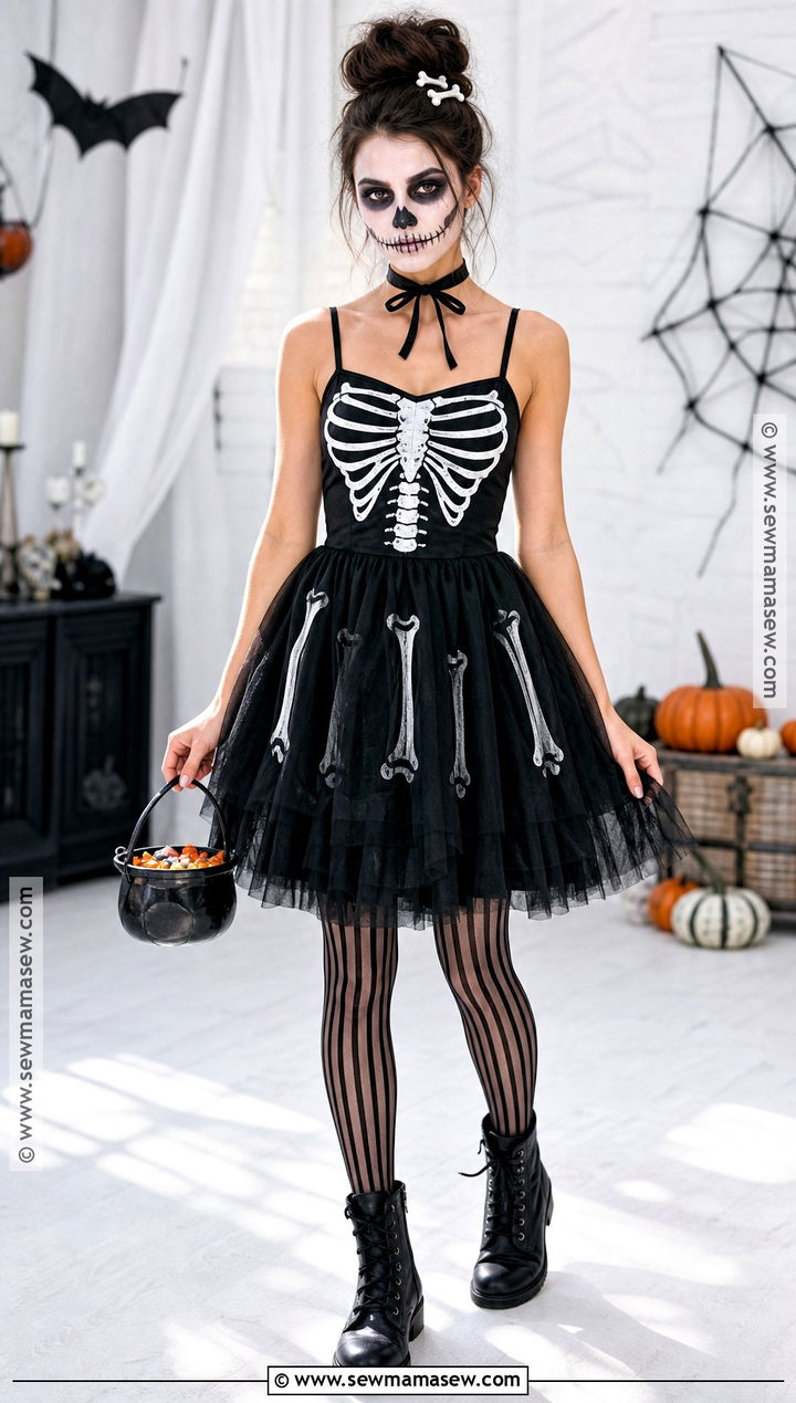 Tulle Skeleton Dress Costume - 35 skeleton dress ideas