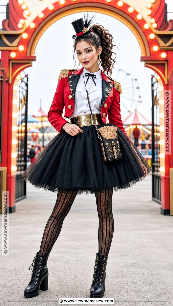 Tulle Skirt Ringmaster Costume - 30 Ring Master Costume Ideas for Women