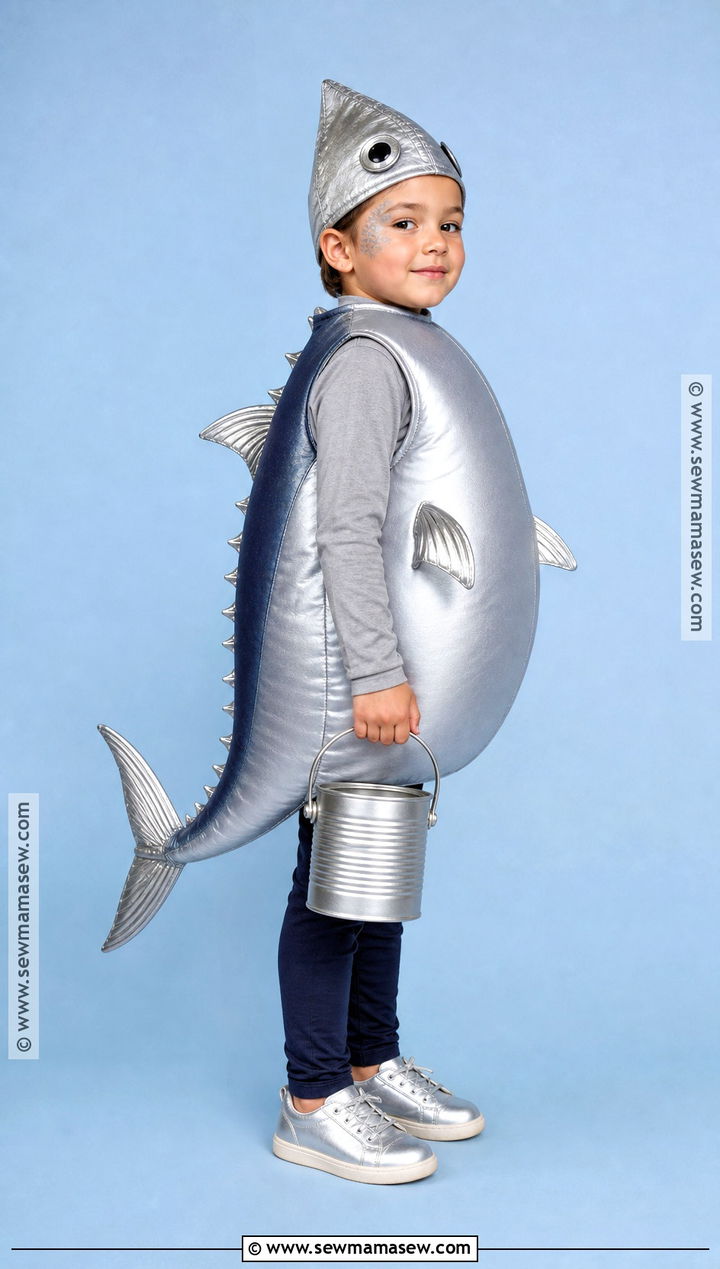 Tuna Fish Costume With Silver Sides - 30 fish costume ideas for kids