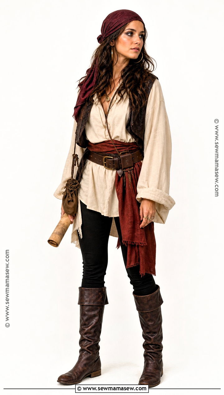 Tunic And Leggings Pirate Costume - 30 Simple Pirate Costume Ideas for Women