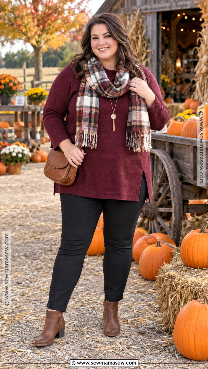 Tunic Sweater and Ponte Pants Harvest Outfit - 20 Harvest Outfits