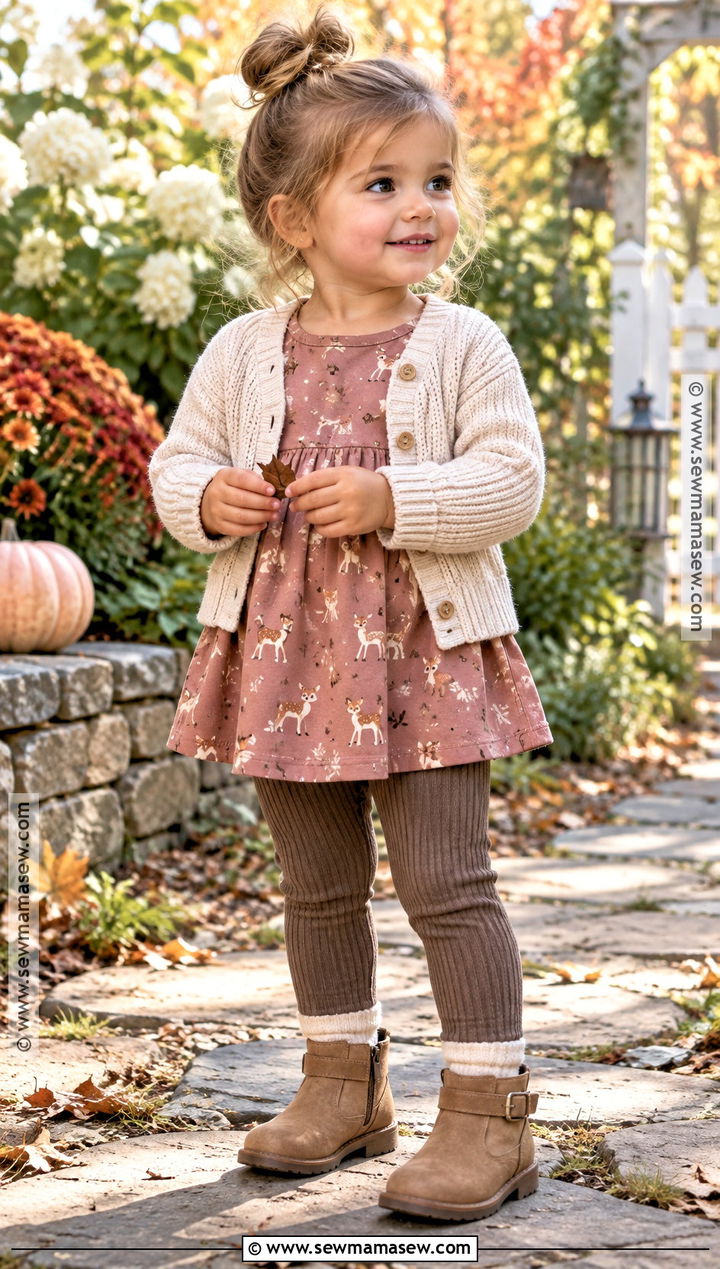 Tunic Top And Ribbed Leggings Toddler Fall Outfit - 25 fall toddler outfits