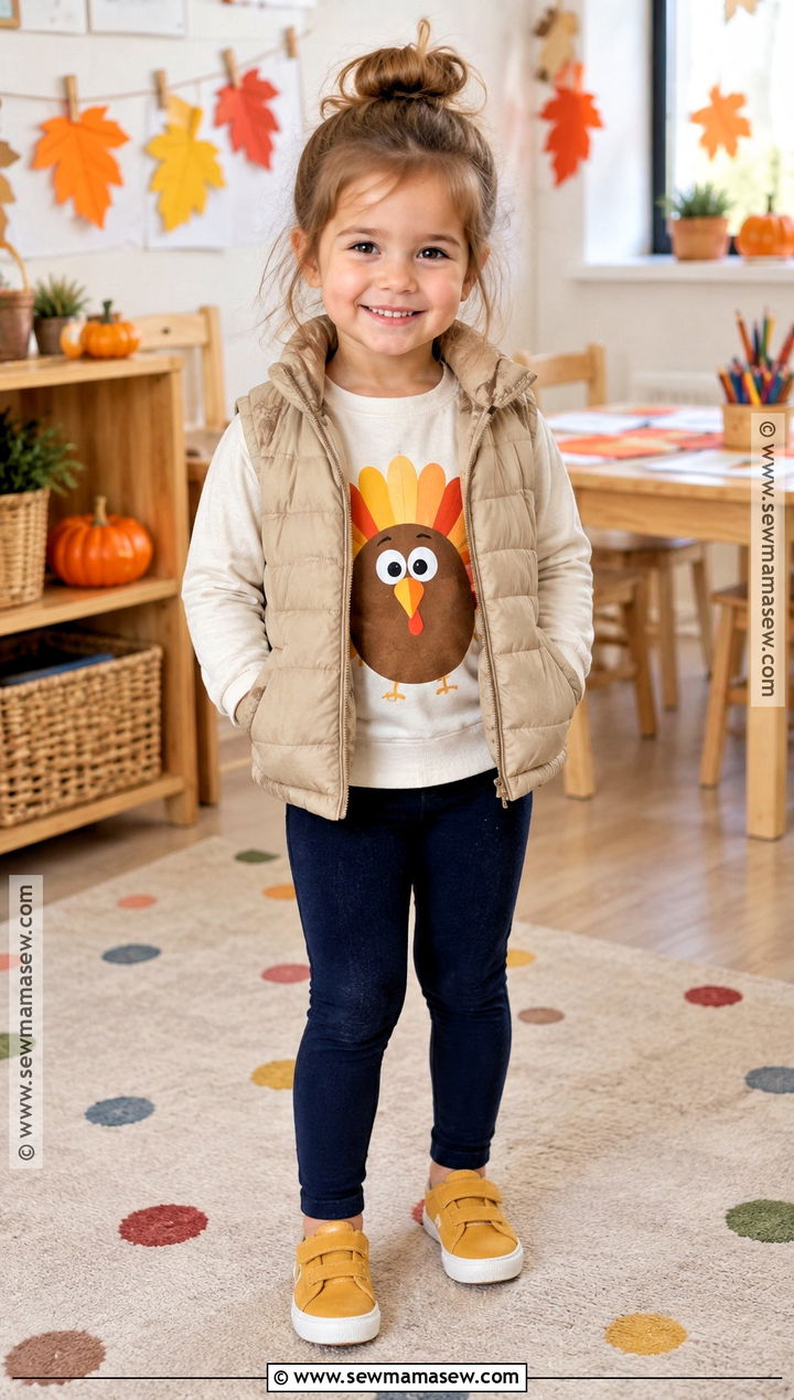 Turkey Face Thanksgiving Shirt Outfit - 15 thanksgiving shirt ideas for kids