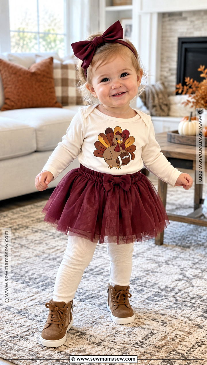 Turkey Football Onesie With Tutu - 15 thanksgiving onesie ideas for girls