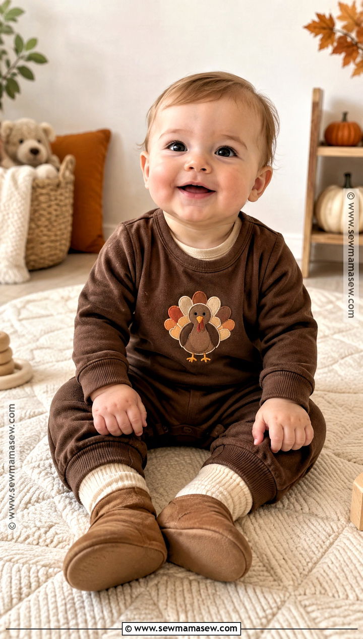 Turkey Jumpsuit Thanksgiving Baby Outfit - 15 thanksgiving baby outfits