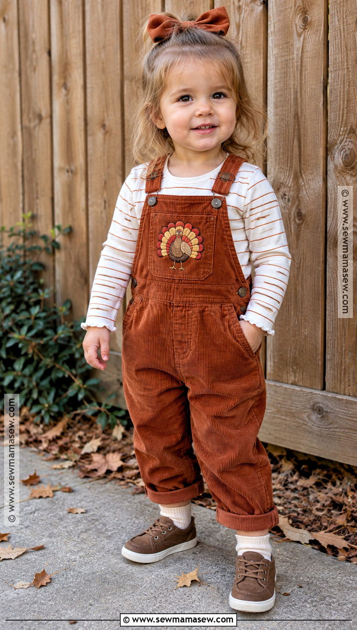 Turkey Overalls Toddler Thanksgiving Outfit - 25 toddler thanksgiving outfit ideas for girls