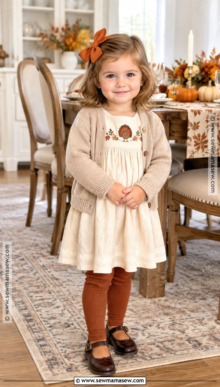 Turkey Smocked Dress Toddler Girl Thanksgiving Outfit - 15 Thanksgiving Toddler Girl Outfit Ideas