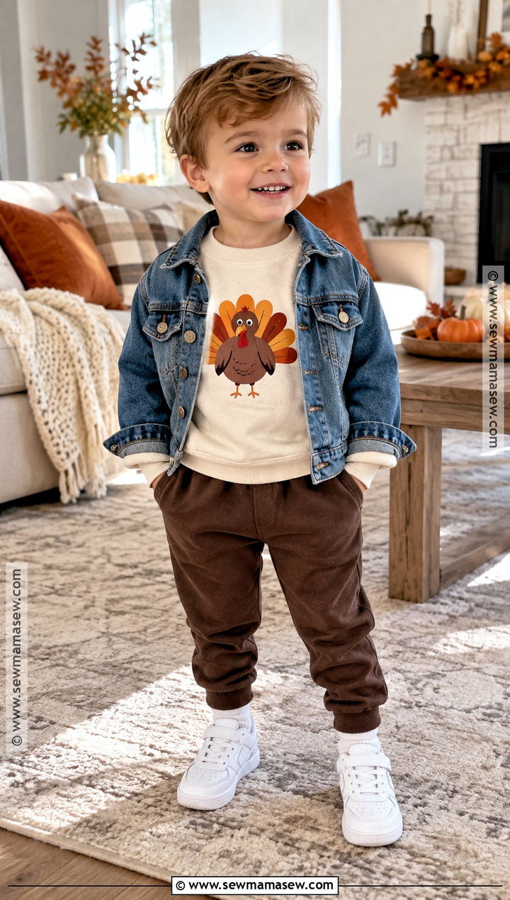 Turkey Sweatshirt Toddler Boy Thanksgiving Outfit - 20 toddler boy thanksgiving outfit ideas