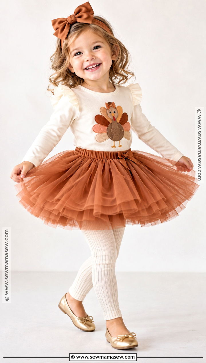Turkey Top And Tutu Skirt Toddler Thanksgiving Outfit - 25 toddler thanksgiving outfit ideas for girls