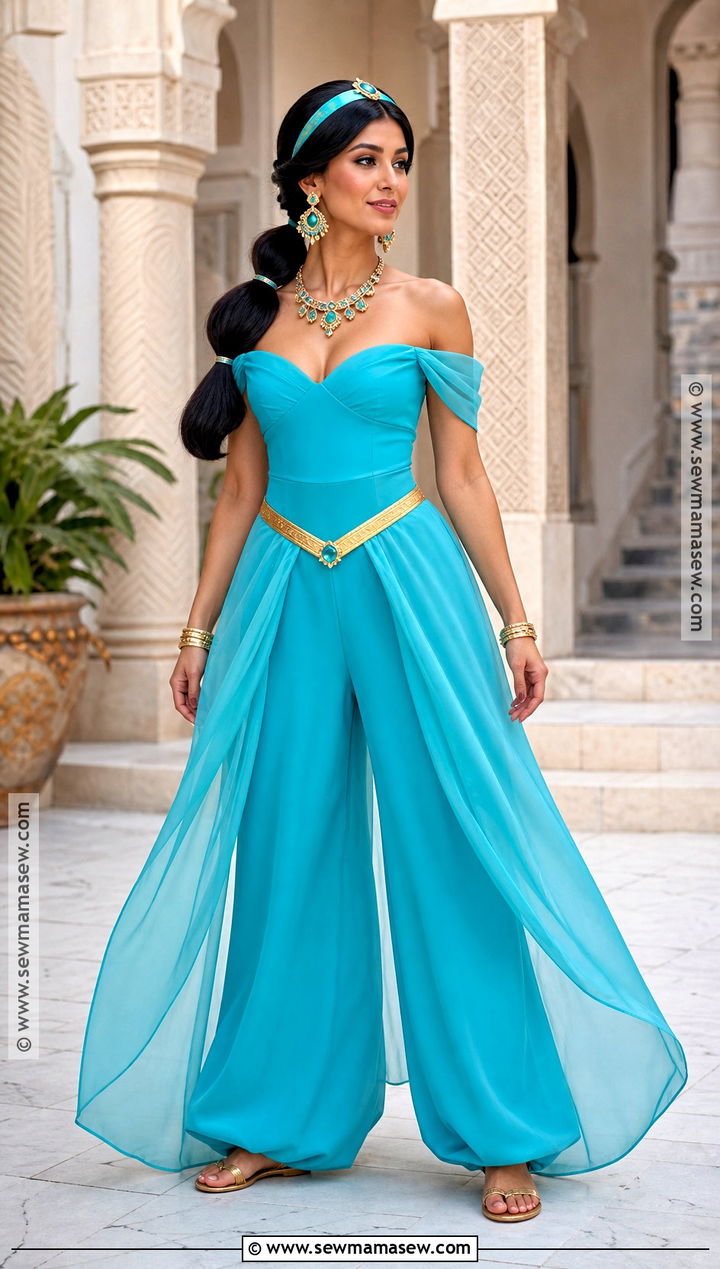 Turquoise Jumpsuit Jasmine Costume - 30 jasmine costume ideas for women