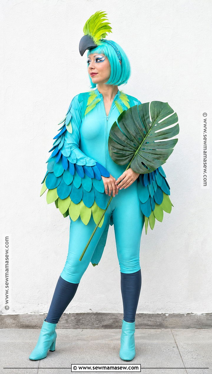 Turquoise Parrot Costume - 35 parrot costume ideas