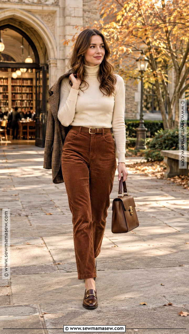 Turtleneck And Corduroy Pants Fall Outfit - 25 fall fits aesthetic