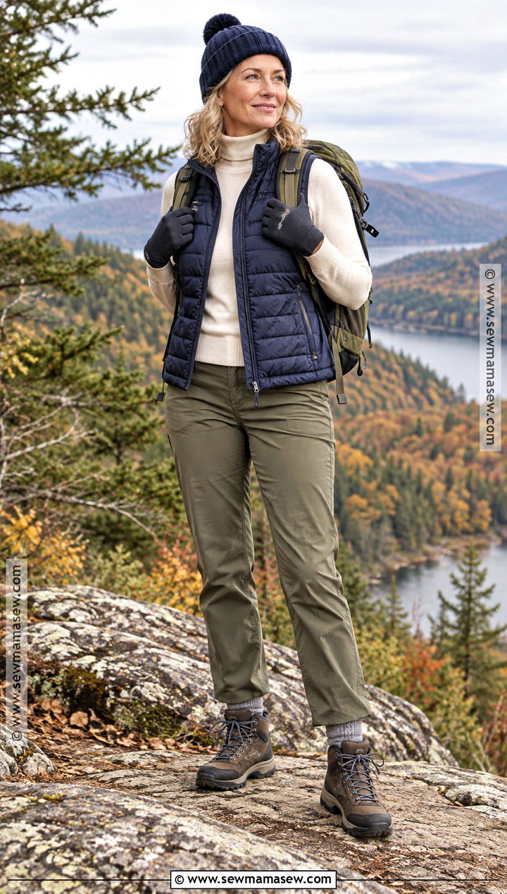 Turtleneck And Hiking Pants Outfit - 20 Hiking Outfit Autumn Ideas for Women
